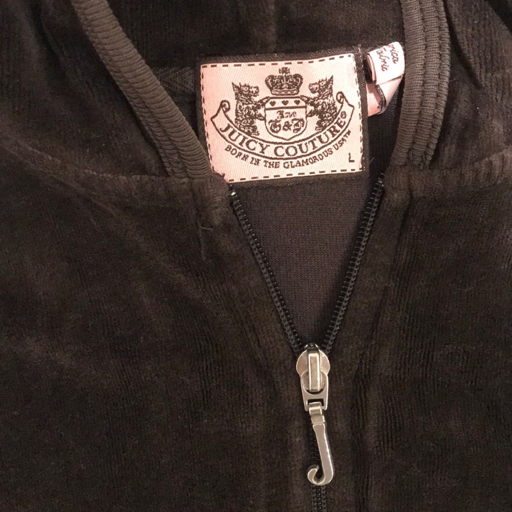 Juicy Couture Brown Velour track zip-up jacket🍭